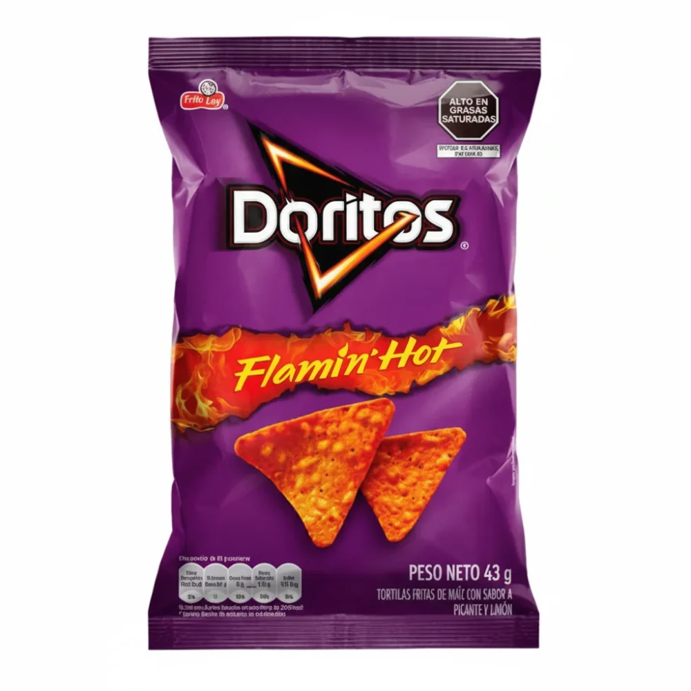 Doritos Flaming Hot 43 g (Morado)