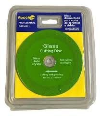 DISCO DE CORTE PARA VIDRIO Y CERAMICA 4 1/2" VERDE FOCCI