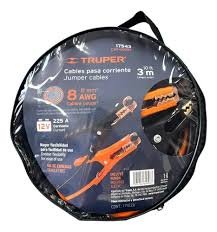 CABLES PASA CORRIENTE 3 M 225 A,8 AWG,CON FUNDA TRUPER