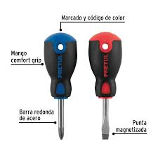 DESTORNILLADOR DE PALA Y ESTRIA 1/4X1 1/2 MANGO COMFORT GRIP,PRETUL