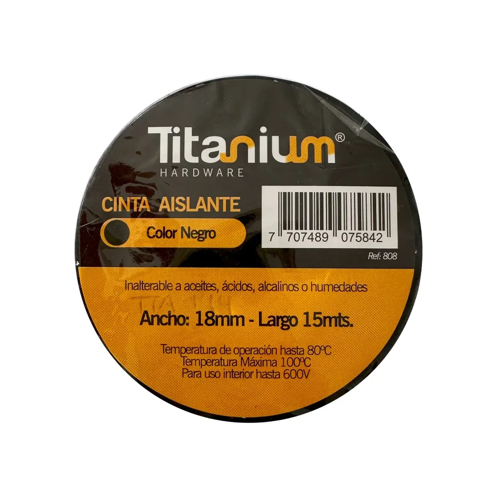 CINTA AISLANTE PEQUEÑA  TITANIUM ORIGINAL X 5MTS