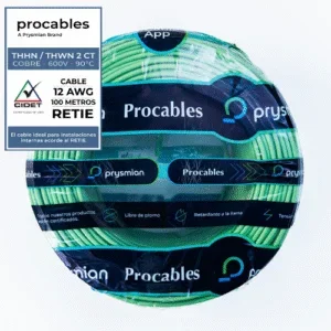 CABLE 7 HILOS #14 PROCABLES VERDE