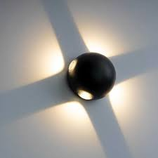 APLIQUE CIRCULAR 4 LUCES ALUM 4*1 3500K NEGRO IP5 FELGOLUX