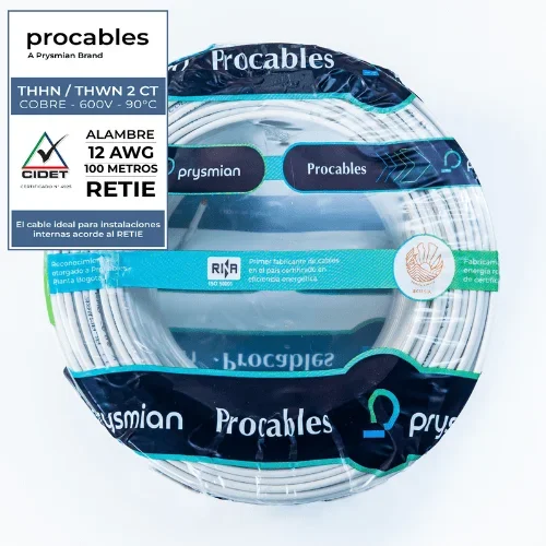 CABLE 7 HILOS #12 PROCABLES BLANCO
