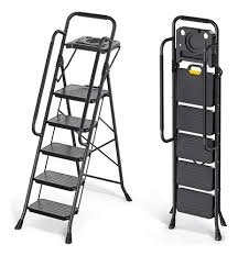 ESCALERA TIJERA NEGRA 5 PELDAÑOS KINGRACK