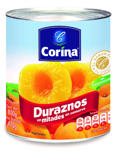 DURAZNO AL NATURAL LA CORINA 820GR