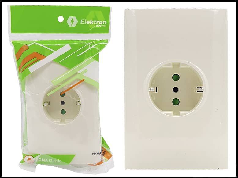 TOMA SCHUKO ENBUTIDA 20A 250V ELEKTRON