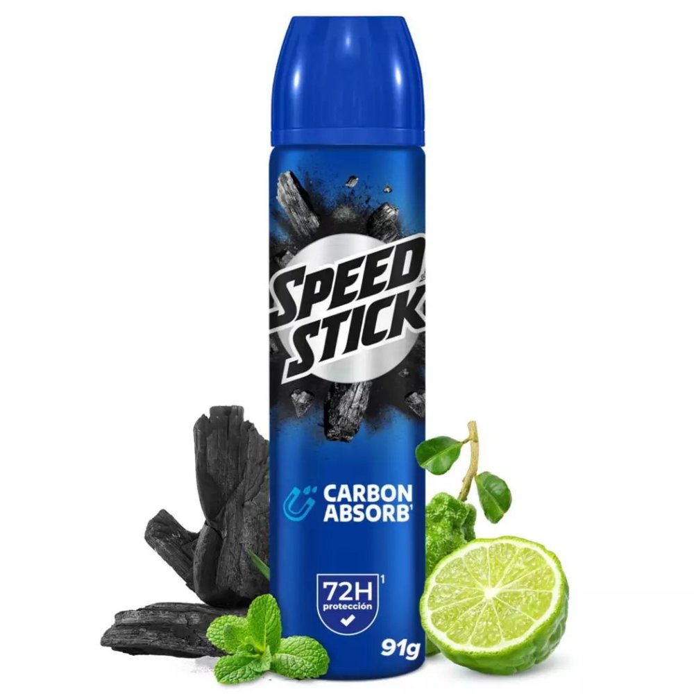 DEOSODORANTE SPEED STICK SPRAY CARBON  PROTECCION ABSORBCION 150ML