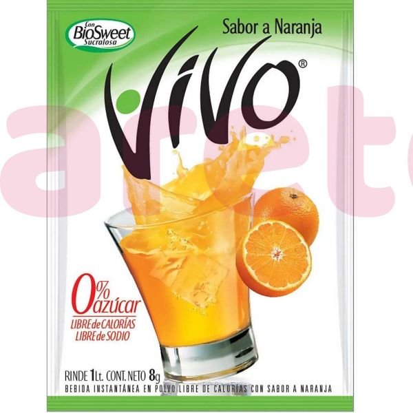 JUGO EN POLVO VIVO NARANJA 8GR