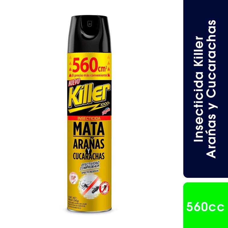 INSECTICIDA KILLER ARAÑAS Y CUARACHAS 560CMS