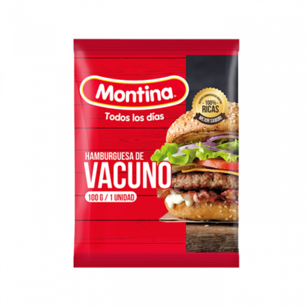 HAMBURGUESA DE VACUNO MONTINA 100GR