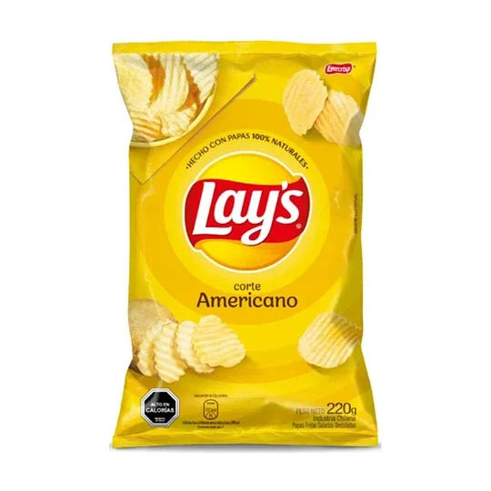 PAPAS LAYS 250 GR CORTE AMERICANO