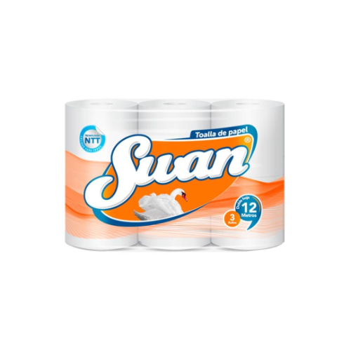 SUAN TOALLA DE PAPEL CLASICA  3 ROLLOS DEBLE  12 M