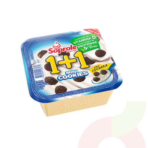 YOGURT 1+1 MINI COOKIES SOPROLE 140G