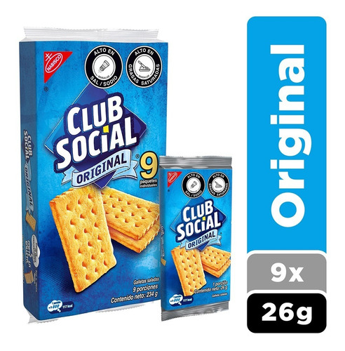 GALLETAS CLUB SOCIAL ORIGINAL X 9 UND
