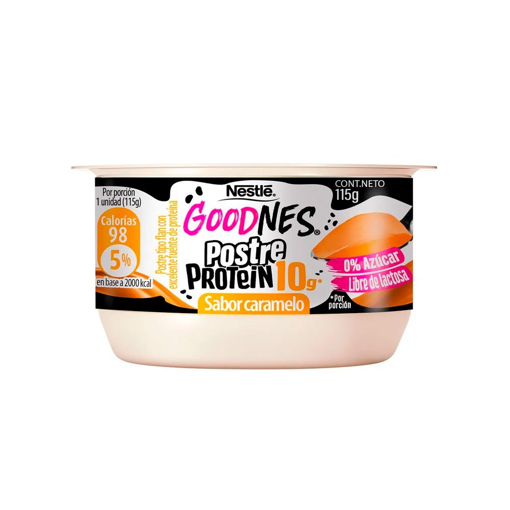 POSTRE NESTLE  GOODNES  PROTEIN  CARAMELO 115G