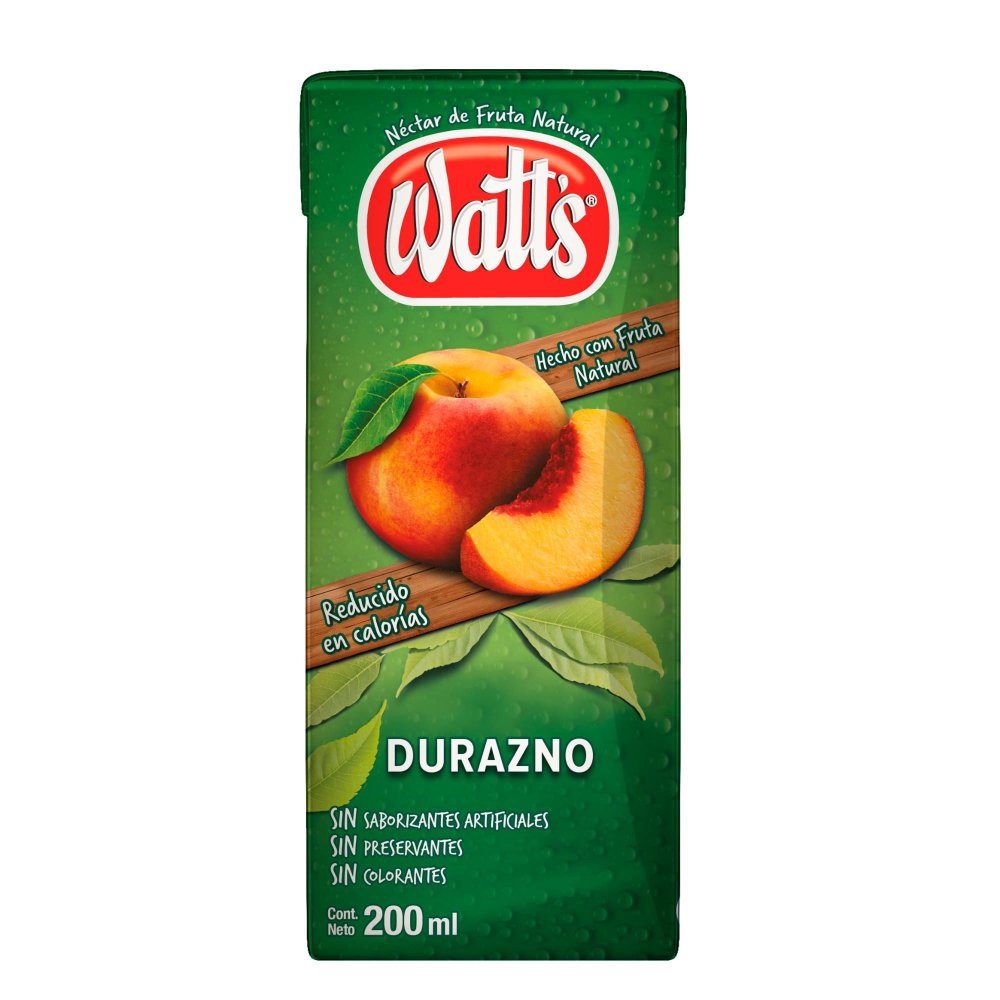 Jugo individual watts durazno 200ml