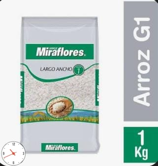 ARROZ GRANO1 MIRAFLORES  1KILO