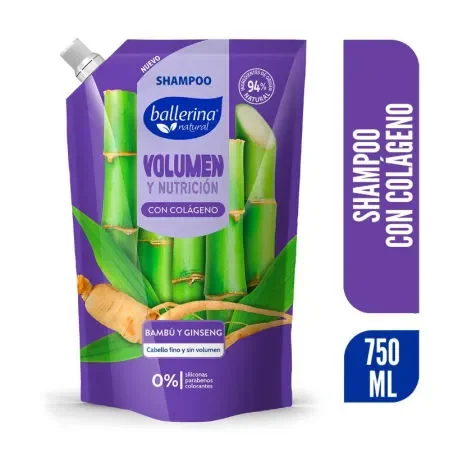 BALLERINA SHAMPOO BAMBU Y GINSENG 750ML