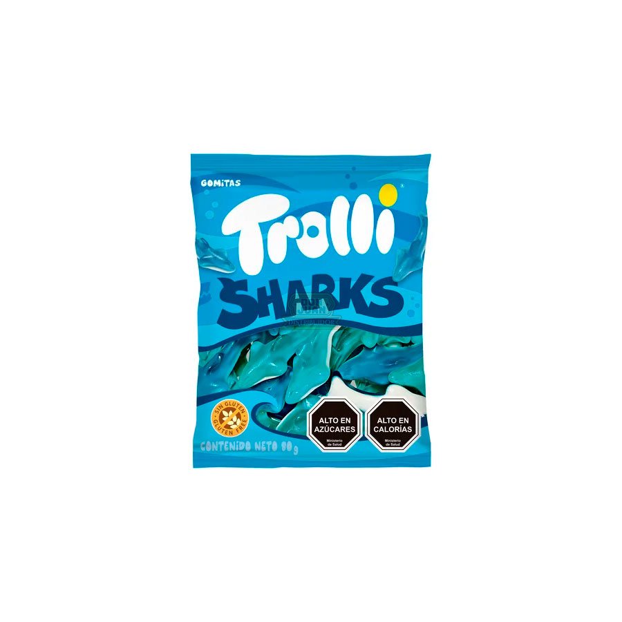GOMITAS TROLLI SHARKS 80GR
