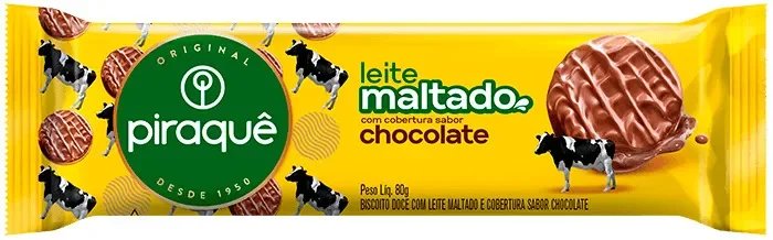 BISCOITO LEITE MALTADO COBERTURA  CHOCOLATE