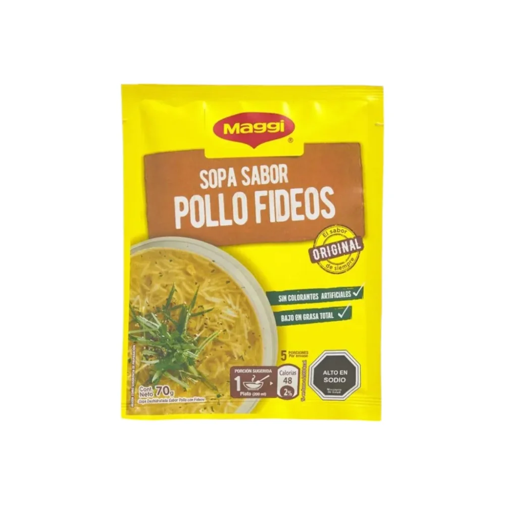 SOPA MAGGI SABOR POLLO FIDEOS