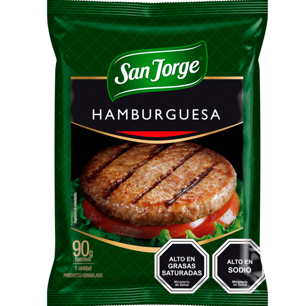 HAMBURGUESA VACUNO SAN JORGE 90GRS