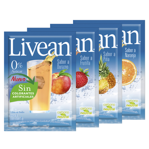 JUGO LIVEAN SIN AZUCAR EN POLVO SABOR MELONTUNA