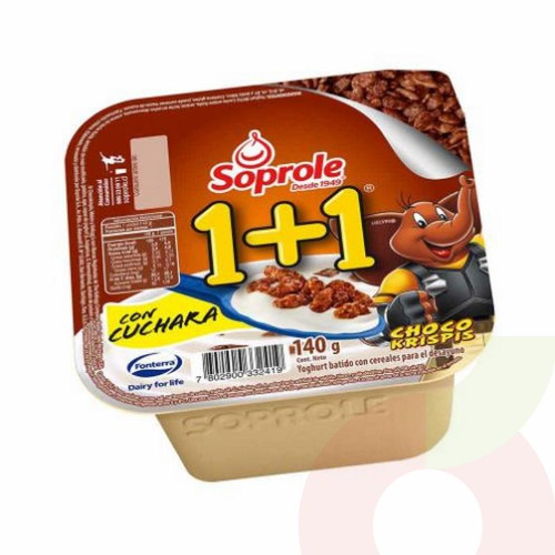 YOGURT 1+1 CHOCO KRISPIS SOPROLE 40G