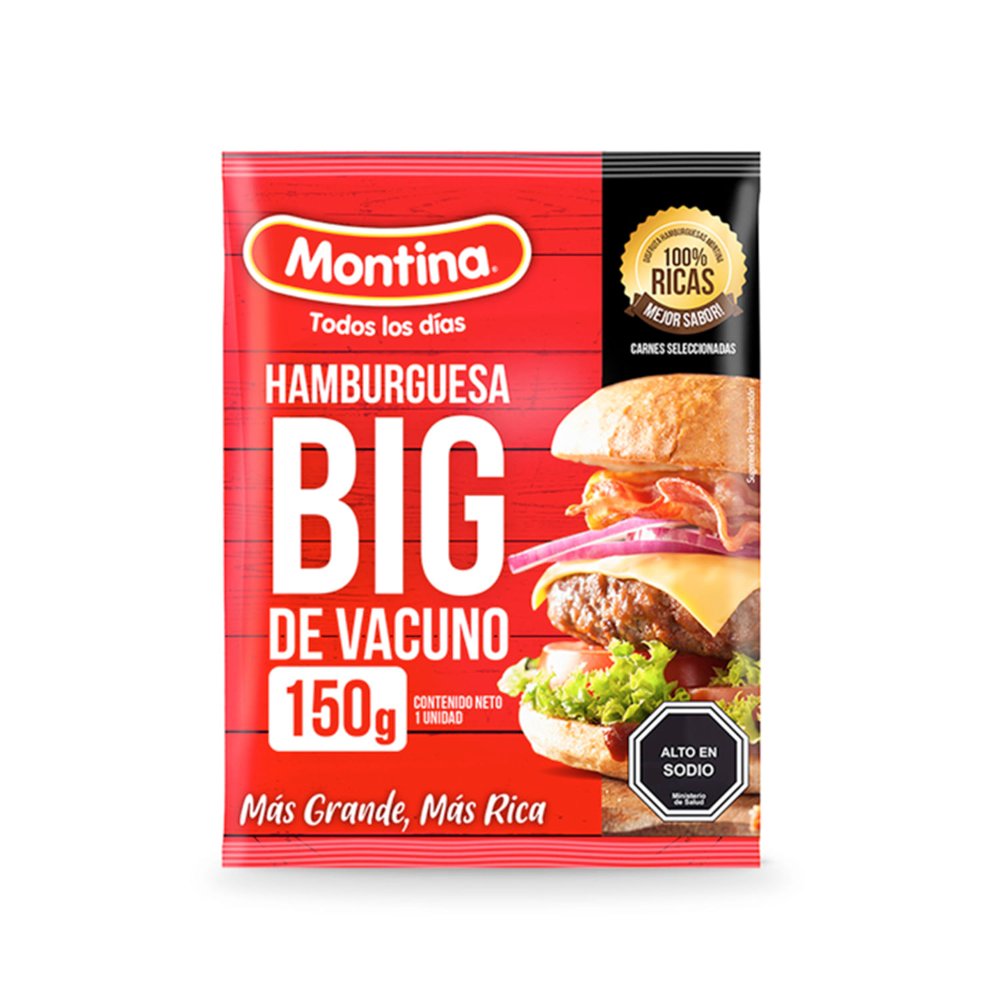 HAMBURGUESA BIG DE VACUNO 150GR