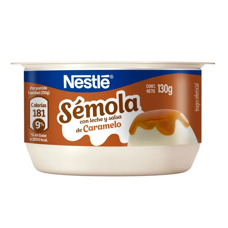 SEMOLA CON LECHE Y SALSA SABOR FRAMBUESA NESTLE 130GR