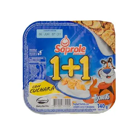 YOGHURT 1+1 ZUCARITAS SOPROLE 140GR