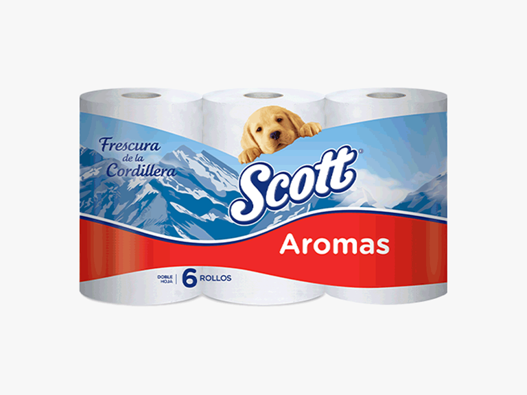 CONFORT SCOTT AROMA DOBLE HOJA 6 ROLLOS FRESCURA CORDILLERA