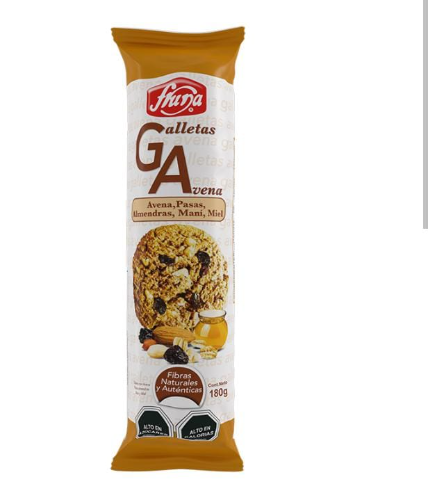 GALLETAS AVENA PASAS ALMENDRA MANI MIEL