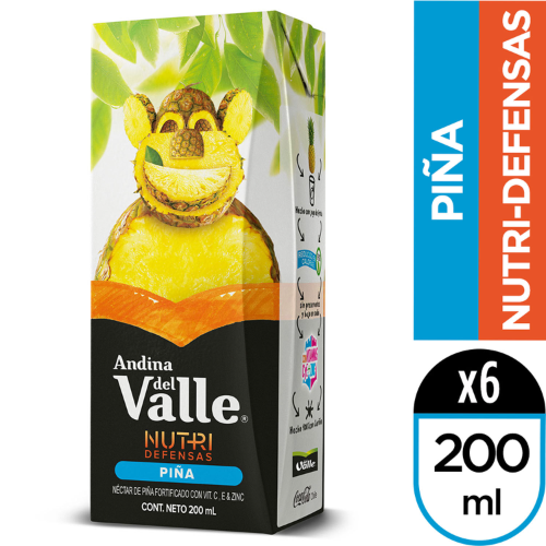 ANDINA NECTAR DEL VALLE PIÑA 200ML 3X1000
