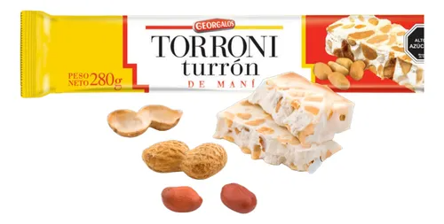 TURRÓN DE MANÍ GEORGALOS 280GR 2X3000