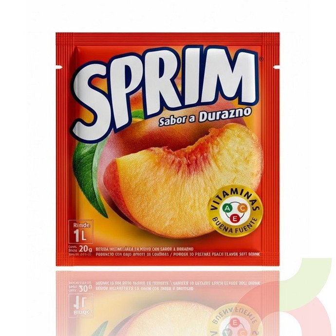JUGO SPRIM EN POLVO SABOR DURAZNO 20GR