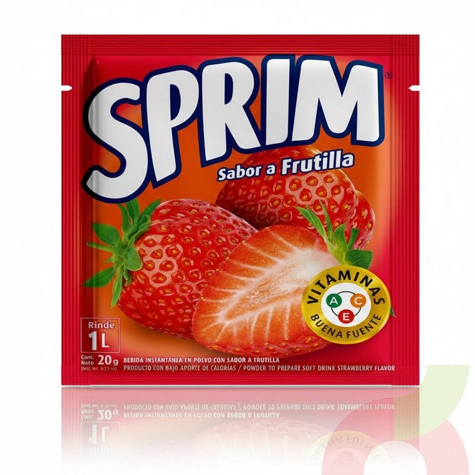 JUGO SPRIM EN POLVO SABOR FRUTILLA A 20GR