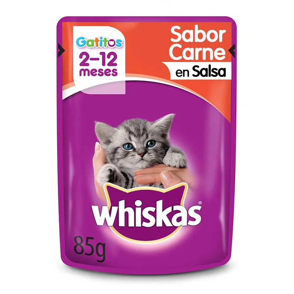 WhISKAS SOBRE GATITOS CARNE 85GR