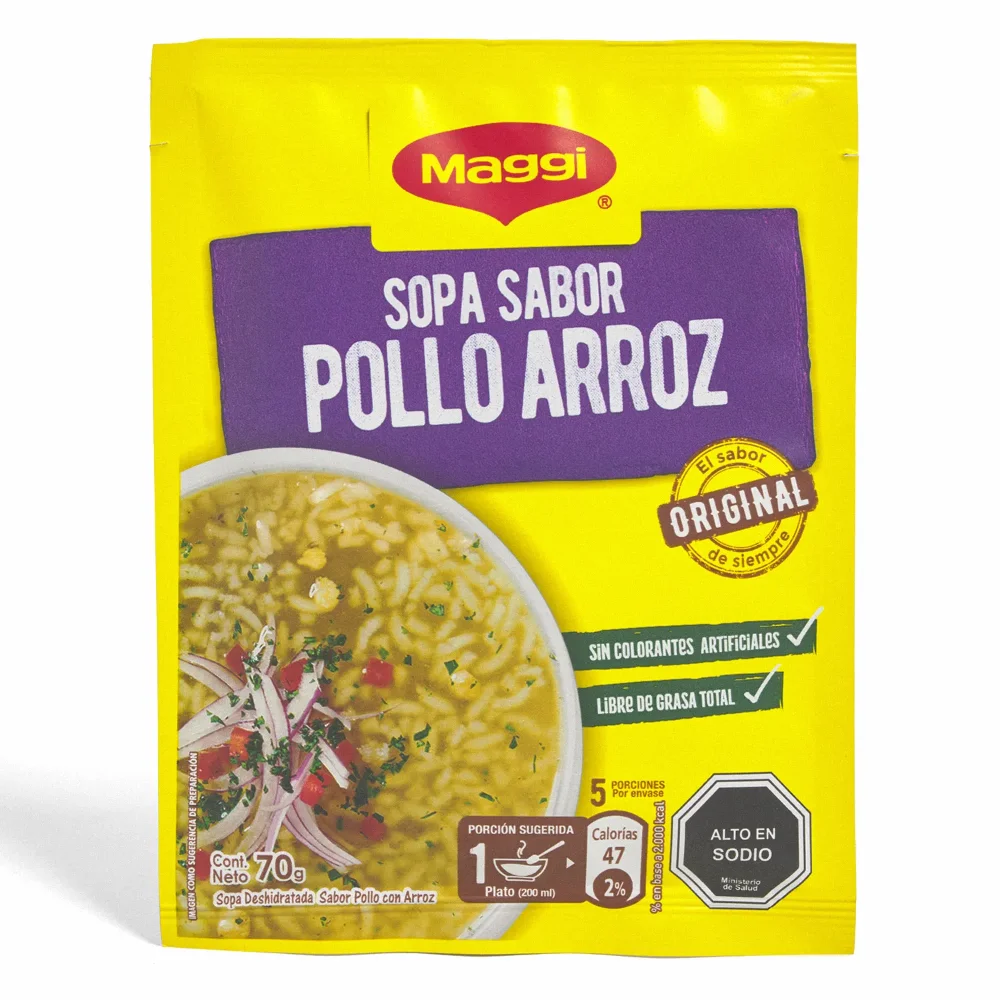 SOPAS MAGGI POLLO ARROZ 70GR