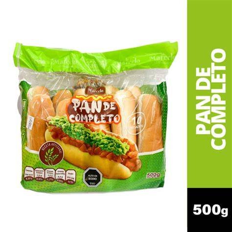 PAN DE COMPLETOS 10 UNIDADES MARCELO 500GR