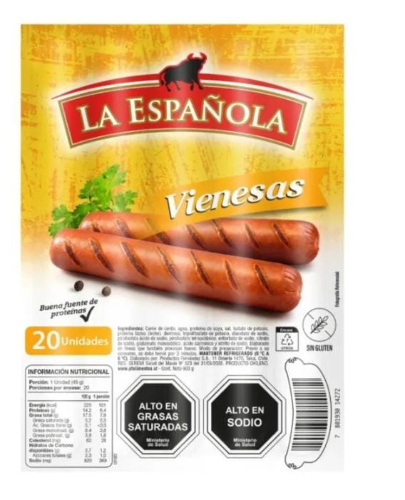 VIENESAS ESPANOLA 20 UNIDADES