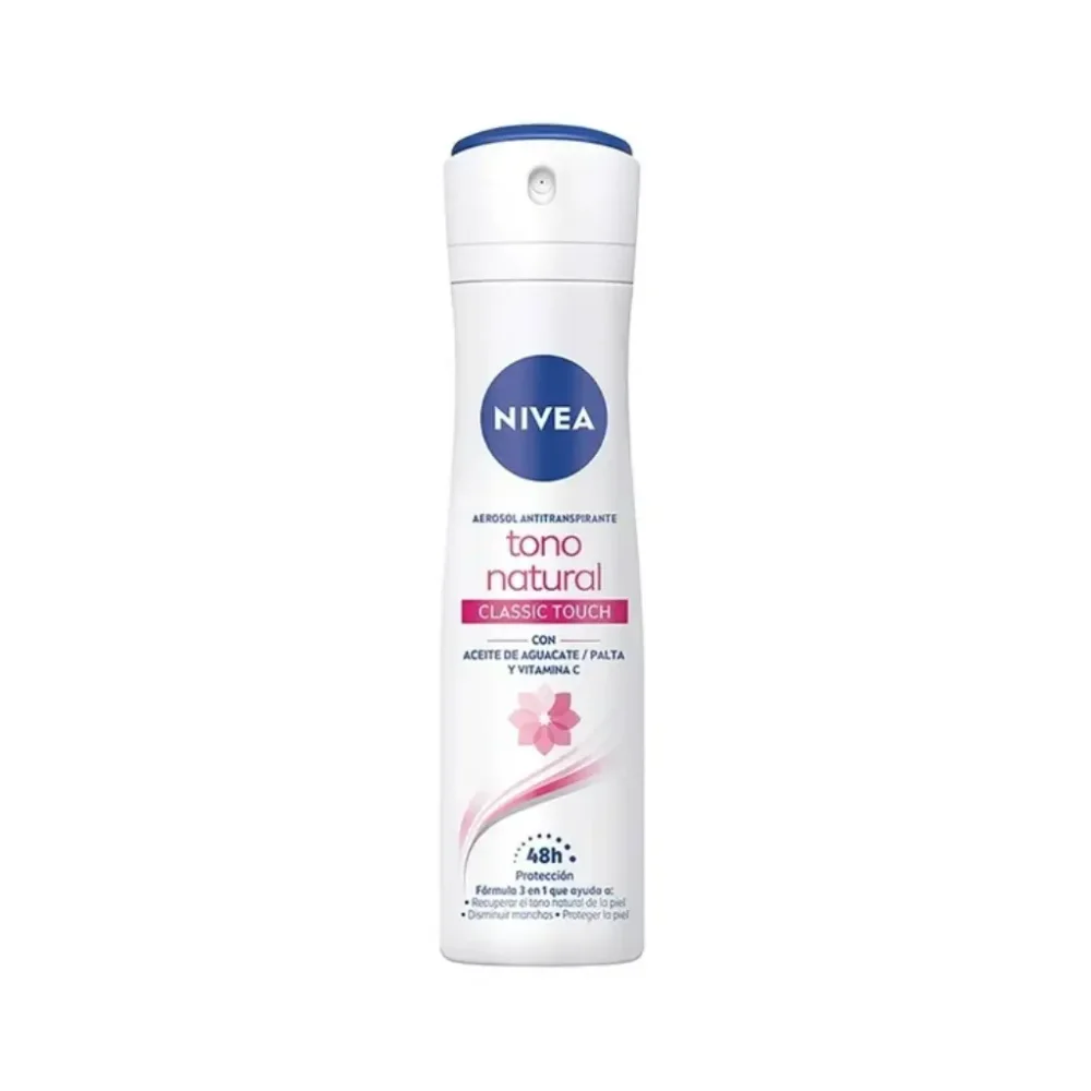 DESODORANTE NIVEA MUJER SPRAY TONO NATURAL CLASIC TOUCH 150ML