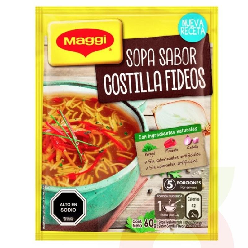 SOPA MAGGI SABOR COSTILLA FIDEOS POLLO 60GR