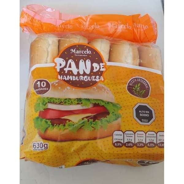 PAN HAMBURGUESA 10 UNIDADES MARCELO