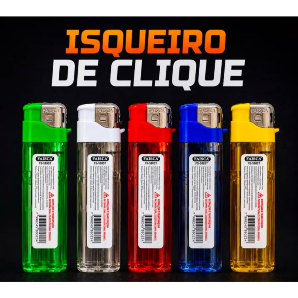 Isqueiros Transparente De Clique