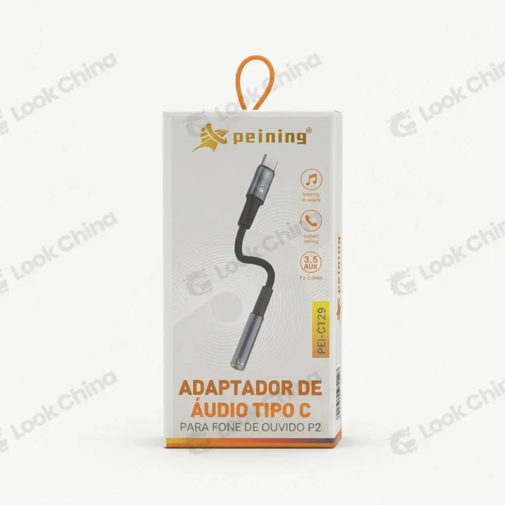 Adaptador de Áudio Tipo C Para Fone P2 Suporte Chamada