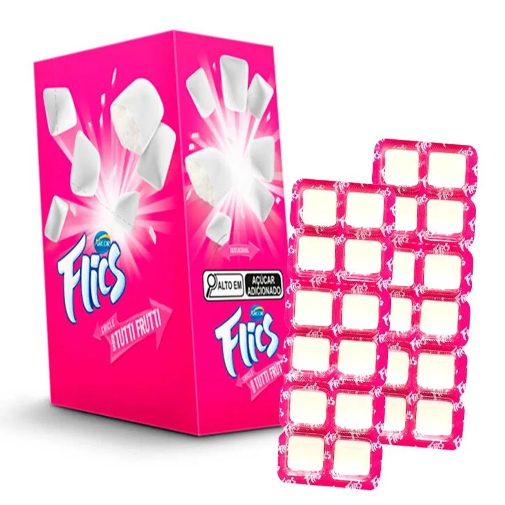 Cartela de Chiclete Tutti Frutti