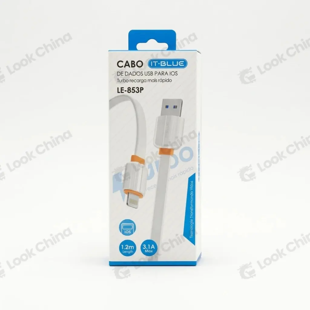 Cabo de Dados USB para iOS Recarga Rápida Turbo