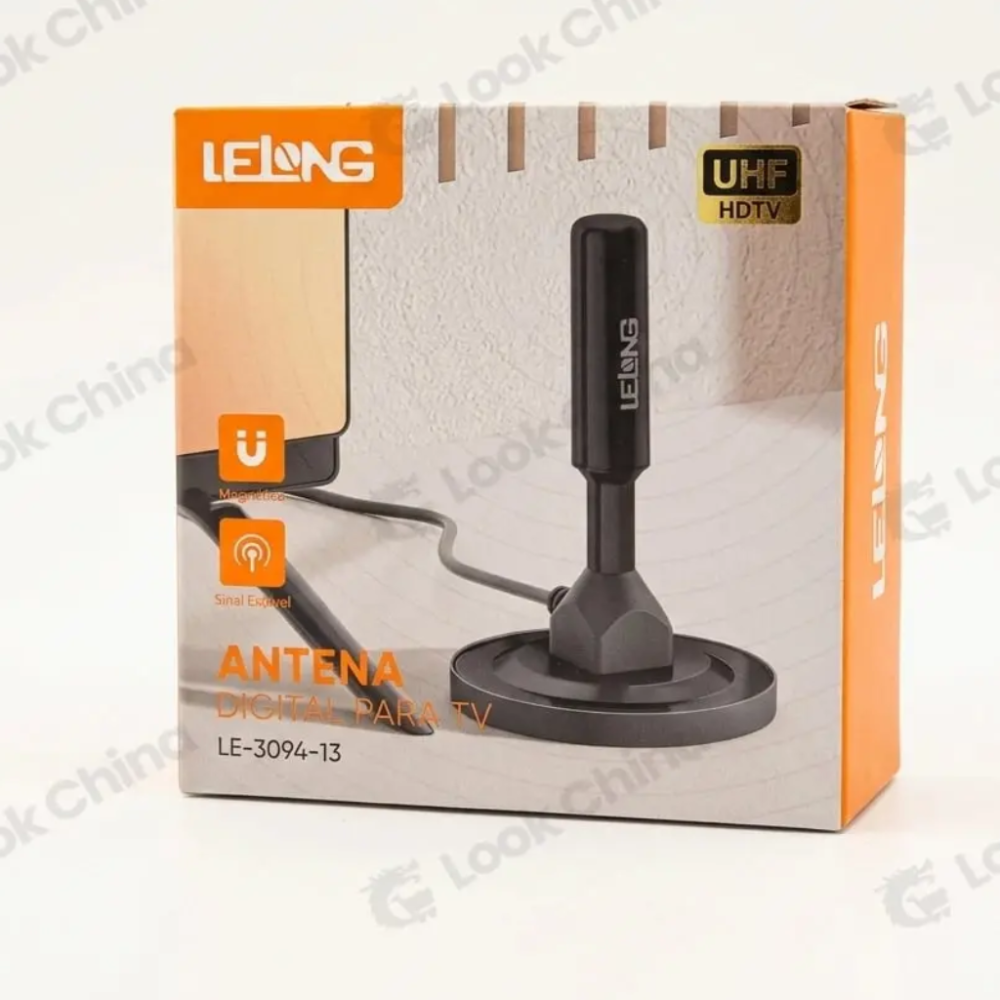 Antena Digital para TV UHF HDTV com Base Magnética